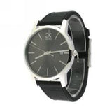 Calvin Klein City Quartz Black Dial Black Leather Strap Watch for Men - K2G2G1C3