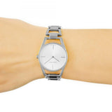 Calvin Klein Dainty Silver Dial Silver Steel Strap Watch for Women - K7L23146