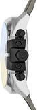 Diesel Mega Chief Chronograph Black Dial Grey Nylon Strap Watch For Men - DZ4523