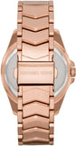 Michael Kors Whitney Quartz White Dial Rose Gold Steel Strap Watch For Women - MK6694