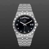 Tudor Royal Automatic Diamonds Black Dial Silver Steel Strap Watch for Men - M28600-0004