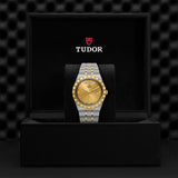 Tudor Royal Automatic Diamonds Gold Dial Two Tone Steel Strap Watch for Men - M28603-0006