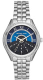 Michael Kors Lauryn Blue Dial Silver Steel Strap Watch for Women - MK3720