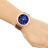 Michael Kors Darci Blue Dial Rose Gold Steel Strap Watch for Women - MK3728