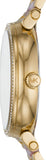 Michael Kors Sofie Crystals Mother of Pearl Pink Dial Two Tone Steel Strap Watch For Women - MK4344