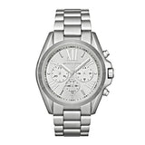 Michael Kors Bradshaw Chronograph Silver Dial Silver Steel Strap Watch for Men - MK5535