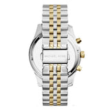 Michael Kors Lexington Chronograph Silver Dial Two Tone Steel Strap Watch for Women - MK5955