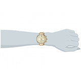 Michael Kors Sawyer White Dial Gold Steel Strap Watch for Women - MK6362