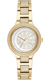Michael Kors Taryn Mother of Pearl Dial Gold Steel Strap Watch For Women - MK6567