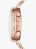 Michael Kors Sofie Chronograph Mother of Pearl White Dial Rose Gold Steel Strap Watch For Women - MK6576