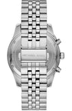 Michael Kors Lexington Chronograph Brown Dial Silver Steel Strap Watch For Men - MK8732