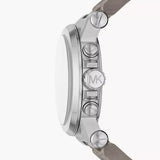 Michael Kors Dylan Chronograph Grey Dial Grey PVC Strap Watch For Men - MK8935