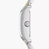 Michael Kors Three-Hand White Dial Two Tone Steel Strap Watch for Women - MKO1035