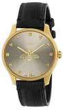 Gucci G Timeless Quartz Silver Dial Black Leather Strap Watch For Women - YA1264181