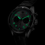 Tag Heuer Autavia Chronometer Flyback Chronograph Silver Dial Black Leather Strap Watch for Men - CBE511B.FC8279