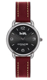 Coach Delancey Black Dial Brown Leather Strap Watch for Women - 14502792