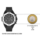 Guess Formula Chronograph Black Dial Black Silicone Strap Watch For Men - GW0579G1