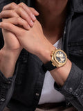 Guess Empire Chronograph Quartz Black Dial Black Silicon Strap Watch For Men - GW0583G2