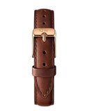 Daniel Wellington Classic Petite St Mawes White Dial Brown Leather Strap Watch For Women - DW00100231