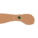 Daniel Wellington Petite Emerald Green Dial Gold Mesh Strap Watch For Women - DW00100479
