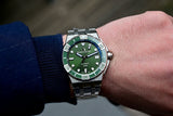 Maurice Lacroix Aikon Venturer Green Dial Silver Steel Strap Watch for Men - AI6057-SSL52-630-1