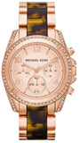 Michael Kors Blair Rose Gold Dial Two Tone Steel Strap Watch For Women - MK5859