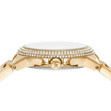Michael Kors Camille Multifunction Green Dial Gold Steel Strap Watch For Women - MK6981