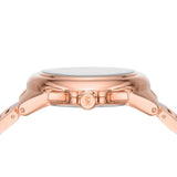 Michael Kors Camille Chronograph White Dial Rose Gold Steel Strap Watch For Women - MK7271