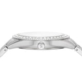 Michael Kors Harlowe Three-Hand Quartz Silver Dial Silver Steel Strap Watch For Women - MK4708