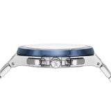 Michael Kors Lennox Chronograph Blue Dial Silver Steel Strap Watch For Men - MK8938