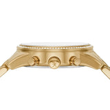 Michael Kors Ritz Chronograph Gold Dial Gold Steel Strap Watch For Women - MK7310
