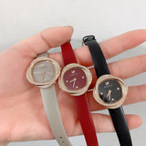 Swarovski Crystal Flower Black Dial Black Leather Strap Watch for Women - 5552421