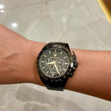 Maserati Traguardo Chronograph Black Dial Black Steel Strap Watch For Men - R8873612048