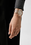 Michael Kors Camille Chronograph White Dial Rose Gold Steel Strap Watch For Women - MK7271