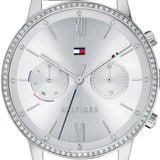 Tommy Hilfiger Blake Diamonds Silver Dial Silver Mesh Bracelet Watch for Women - 1782301
