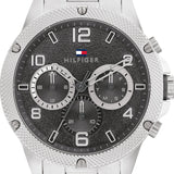 Tommy Hilfiger Blaze Chronograph Black Dial Silver Steel Strap Watch For Men - 1792029
