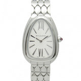 Bvlgari Serpenti Seduttori Quartz White Dial Silver Steel Strap Watch for Women - SERPENTI103141