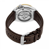 Seiko 5 Sports SKX GMT Automatic Mocha Black Dial Brown Leather Strap Watch For Men - SSK036K1