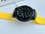 Salvatore Ferragamo F-80 Classic Black Dial Yellow Rubber Strap Watch for Men - SFHY01522