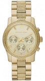 Michael Kors Runway Gold Dial Gold Steel Strap Watch for Women - MK5826