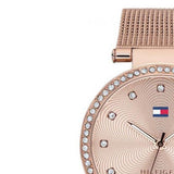 Tommy Hilfiger Lynn Quartz Rose Gold Dial Rose Gold Mesh Bracelet Watch For Women - 1781865