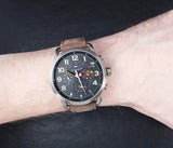 Tommy Hilfiger Briggs Chronograph Black Dial Brown Leather Strap Watch for Men - 1791425