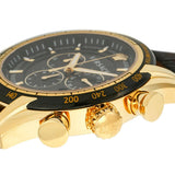 Versace V-Ray Chronograph Black Dial Brown Leather Strap Watch For Men - VEDB00318