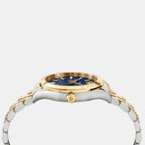 Versace Hellenyium Quartz Blue Dial Two Tone Steel Strap Watch For Men - VEVK00520