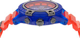 Versace Icon Active Chronograph Quartz Blue Dial Orange Rubber Strap Watch For Men - VEZ700922