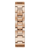 Guess Tri Glitz Quartz Diamonds Rose Gold Dial Rose Gold Mesh Bracelet Watch For Women - W1142L4