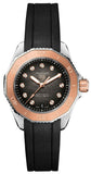Tag Heuer Aquaracer Professional 200 Automatic Diamonds Black Dial Black Rubber Strap Watch for Women - WBP2451.FT6200