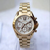 Michael Kors Lexington Quartz Gold Dial Gold Steel Strap Watch For Women - MK6267