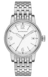 Burberry Analog White Dial Silver Steel Strap Watch for Women - BU7838