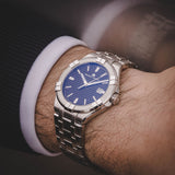 Maurice Lacroix Aikon Venturer Black Dial Silver Steel Strap Watch for Men - AI1008-SS002-331-1